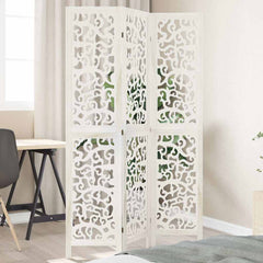Room Divider Panels White Solid Wood Paulownia 40 x 180 cm 3