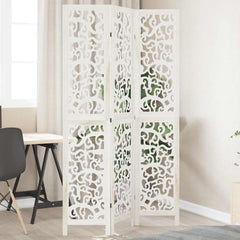 Room Divider Panels White Solid Wood Paulownia 40 x 200 cm 3