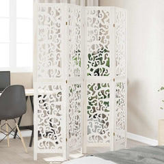Room Divider Panels White Solid Wood Paulownia 40 x 200 cm 4