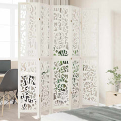 Room Divider Panels White Solid Wood Paulownia 40 x 220 cm 5
