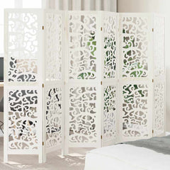 Room Divider Panels White Solid Wood Paulownia 40 x 160 cm 6