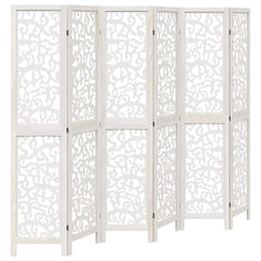 Room Divider Panels White Solid Wood Paulownia 40 x 180 cm 6