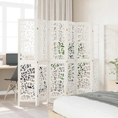 Room Divider Panels White Solid Wood Paulownia 40 x 180 cm 6