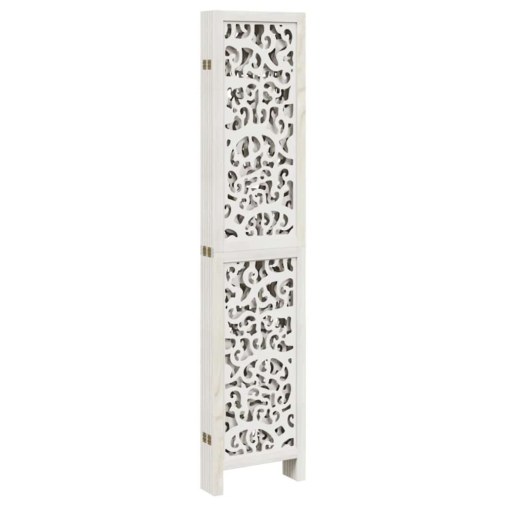 Room Divider Panels White Solid Wood Paulownia 40 x 180 cm 6