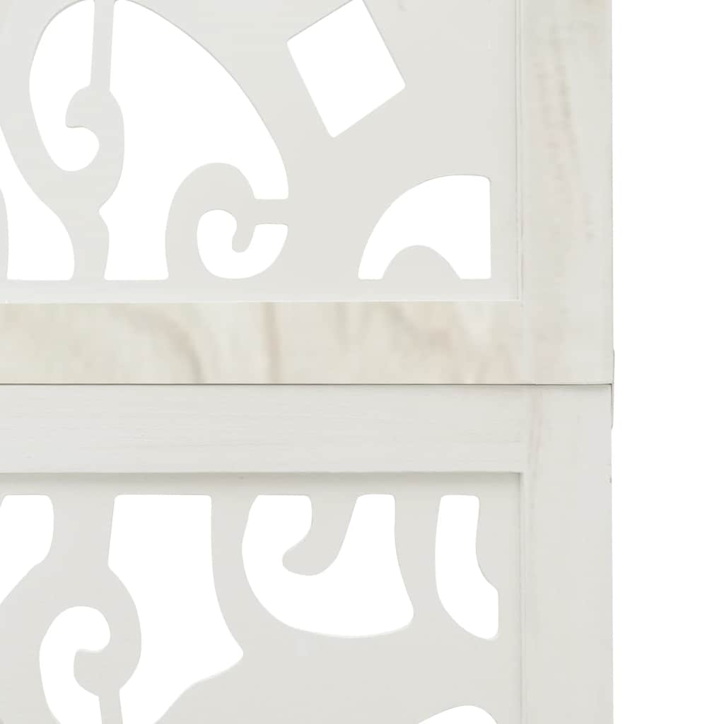 Room Divider Panels White Solid Wood Paulownia 40 x 180 cm 6