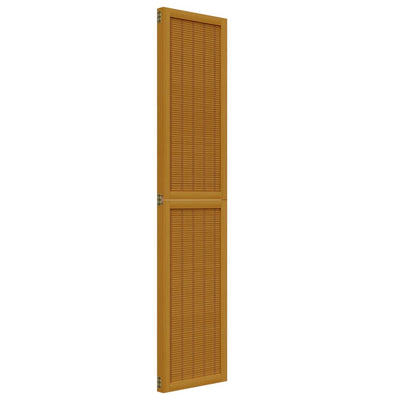 Room Divider 3 Panels Brown Solid Wood Paulownia