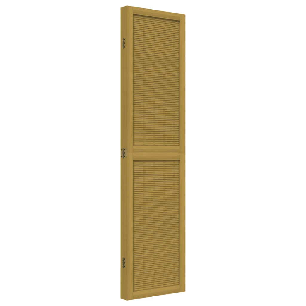 vidaXL Room Divider 4 Panels Brown Solid Wood Paulownia 5