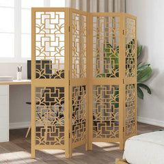 Room Divider Panels Brown Solid Wood Paulownia 40 x 160 cm 4