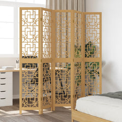Room Divider Panels Brown Solid Wood Paulownia 40 x 200 cm 5