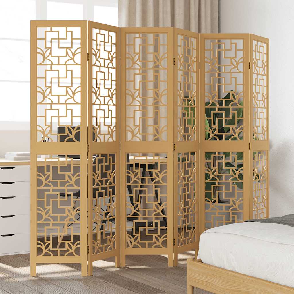 Room Divider Panels Brown Solid Wood Paulownia 40 x 180 cm 6