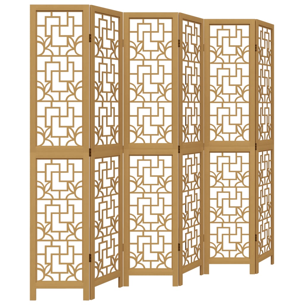 Room Divider Panels Brown Solid Wood Paulownia 40 x 200 cm 6