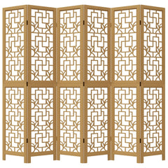 Room Divider Panels Brown Solid Wood Paulownia 40 x 200 cm 6