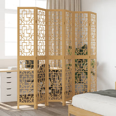Room Divider Panels Brown Solid Wood Paulownia 40 x 220 cm 6