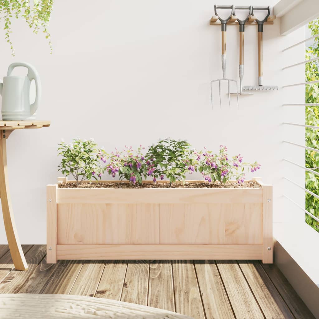 vidaXL Garden Planter 90x31x31 cm Solid Wood Pine 3