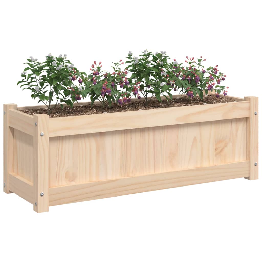 vidaXL Garden Planter 90x31x31 cm Solid Wood Pine 4