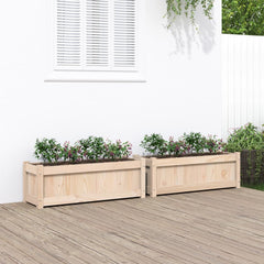 vidaXL Garden Planters Solid Wood Pine