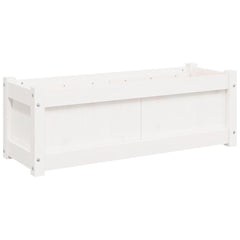 vidaXL Garden Planter White 90x31x31 cm Solid Wood Pine 2