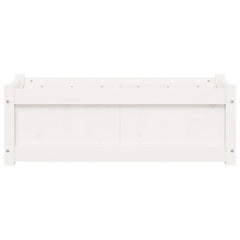 vidaXL Garden Planter White 90x31x31 cm Solid Wood Pine 5