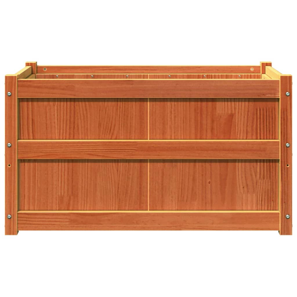 Garden Planters Solid Wood Pine Brown 1