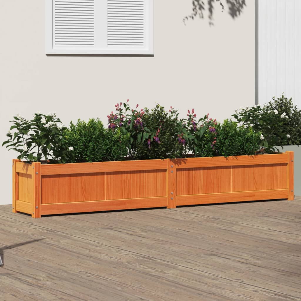 Garden Planters Solid Wood Pine Brown pine 1