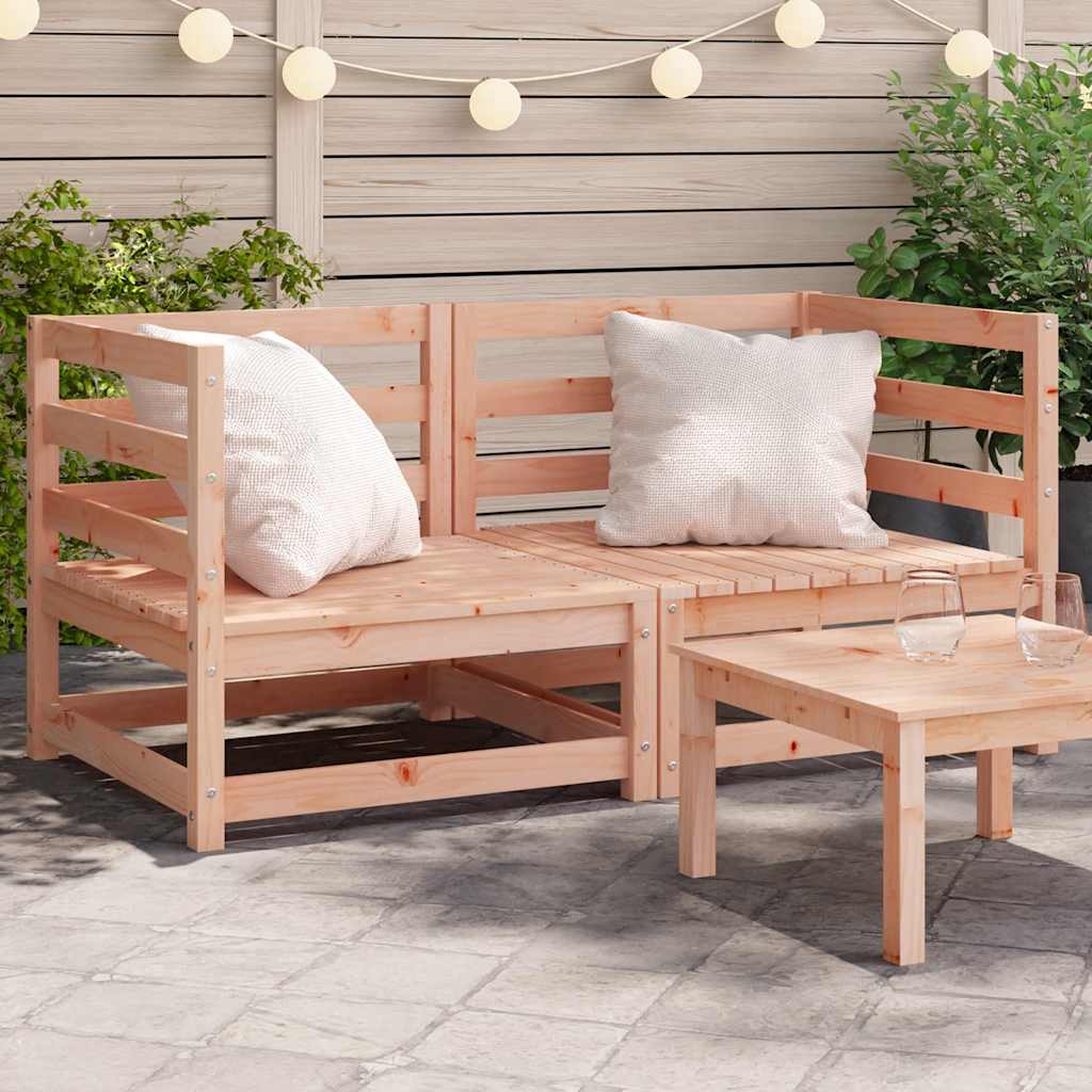 vidaXL Garden Sofas Corner 2 pcs 70x70x67 cm Solid Wood Douglas 1