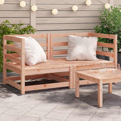 vidaXL Garden Sofas Corner 2 pcs 70x70x67 cm Solid Wood Douglas 1