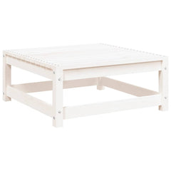 vidaXL Garden Footstool White 70x70x30 cm Solid Wood Pine 2
