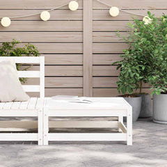 vidaXL Garden Footstool White 70x70x30 cm Solid Wood Pine 3
