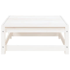 vidaXL Garden Footstool White 70x70x30 cm Solid Wood Pine 4