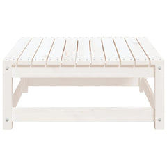 vidaXL Garden Footstool White 70x70x30 cm Solid Wood Pine 5