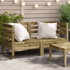 Solid Douglas wood Medium 2 pcs Natural impregnated Corner sofa