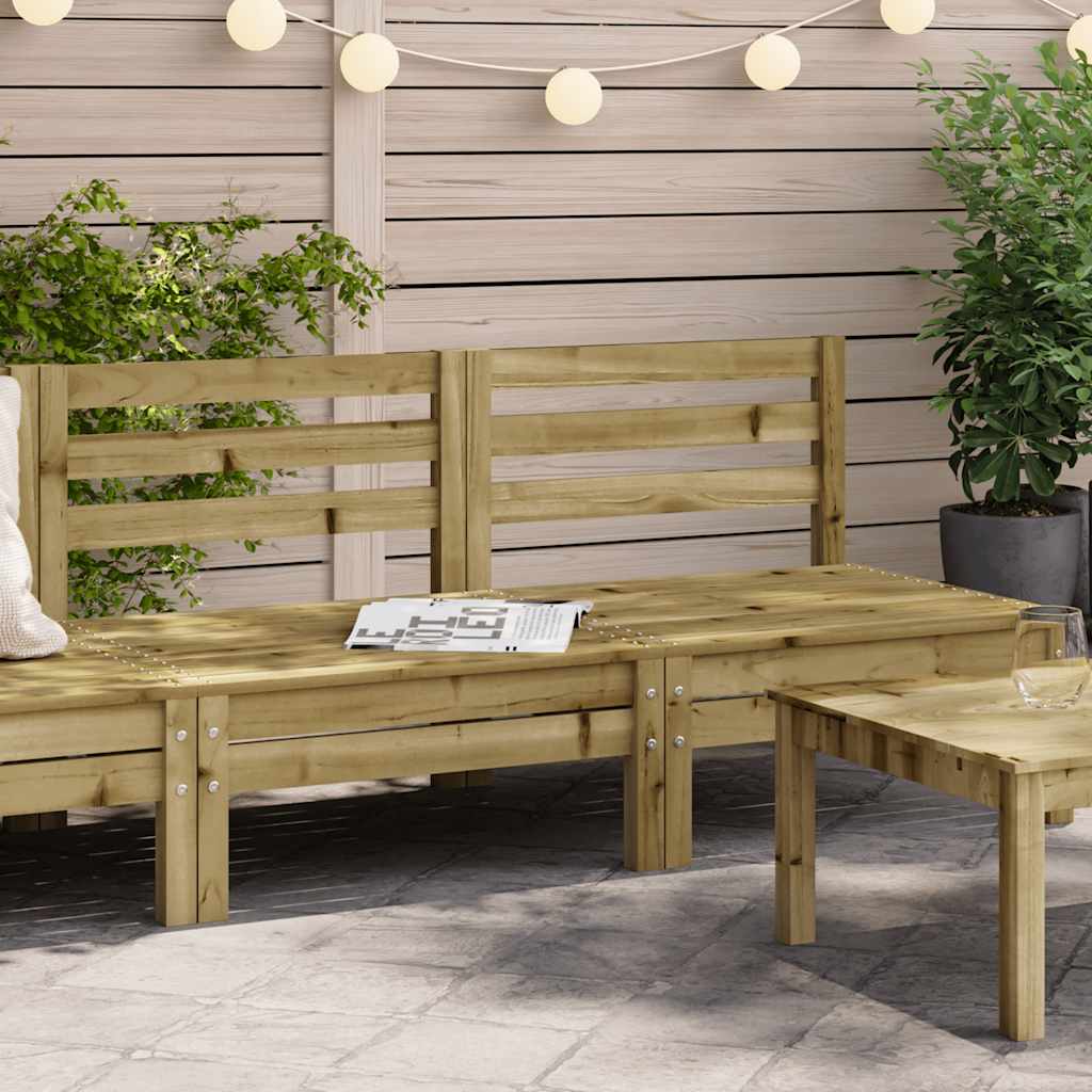 Solid Douglas wood Medium 2 pcs Natural impregnated Middle sofa