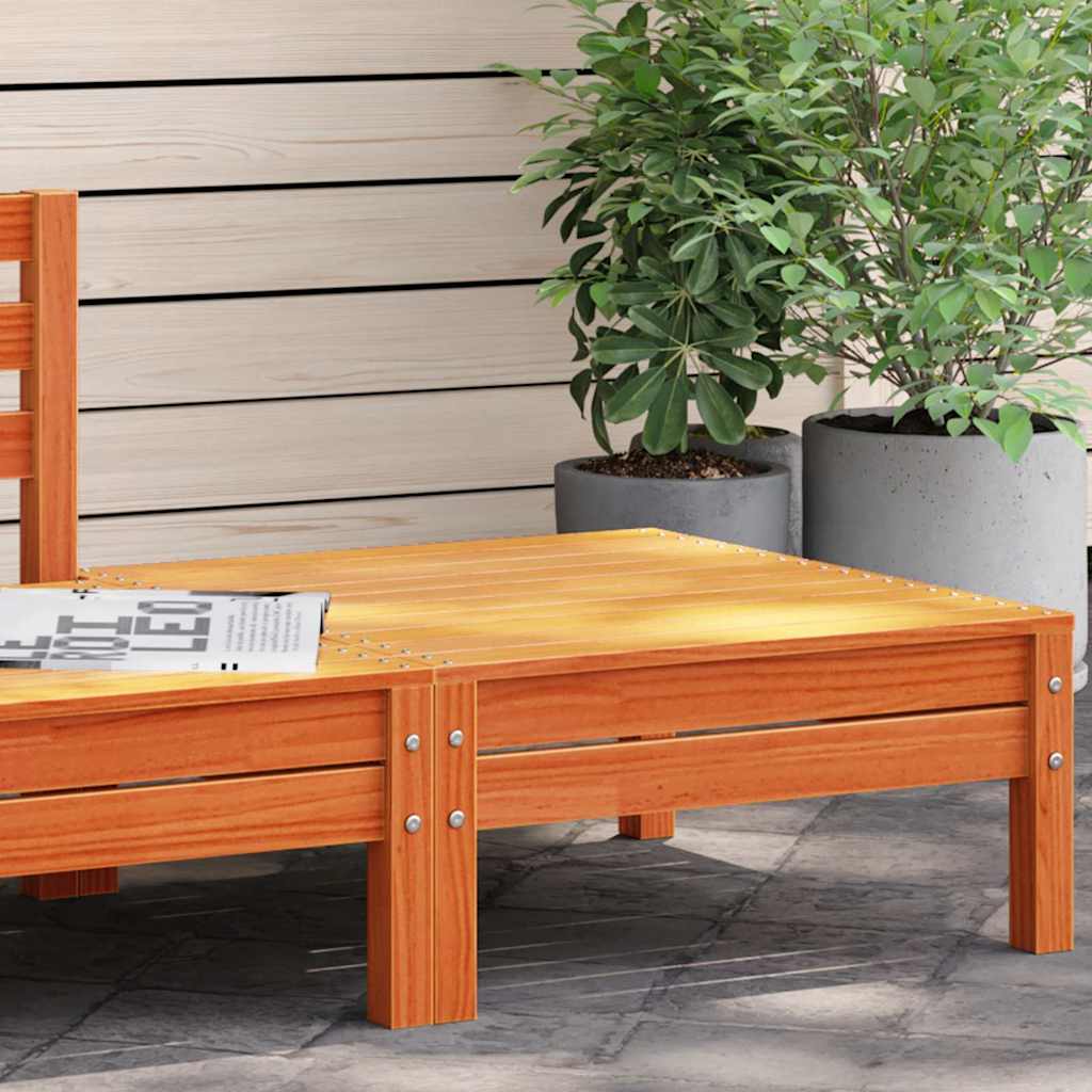 Solid pine wood Medium Wax Brown Footrest