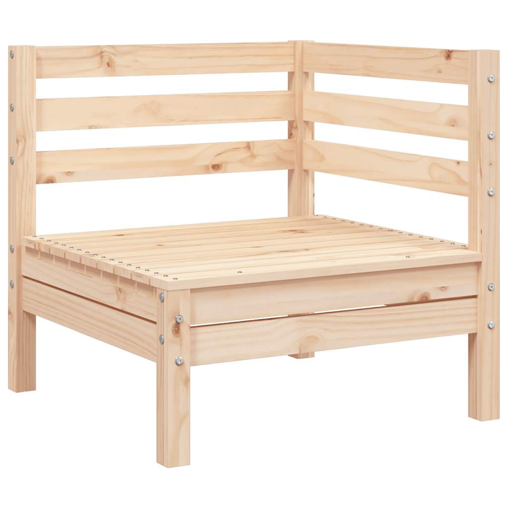 Corner Sofa Solid Pine Wood Standard Natural Pine 2x corner + footrest