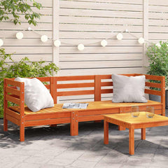 Solid pine wood Medium Wax Brown 2x corner + middle