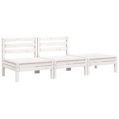 vidaXL Corner Sofa 3-Seater Solid pine wood White Pine 3-seater 2