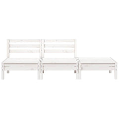 vidaXL Corner Sofa 3-Seater Solid pine wood White Pine 3-seater 4