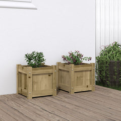 vidaXL Garden Planters Solid Wood Pine