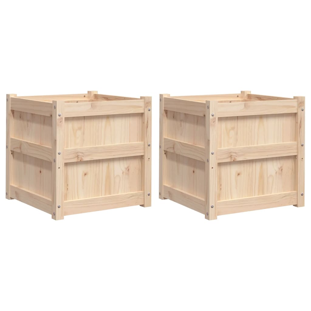 Garden Planters Solid Wood Pine Natural pine 2