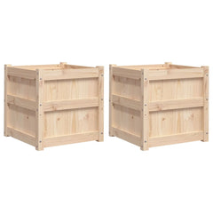 Garden Planters Solid Wood Pine Natural pine 2