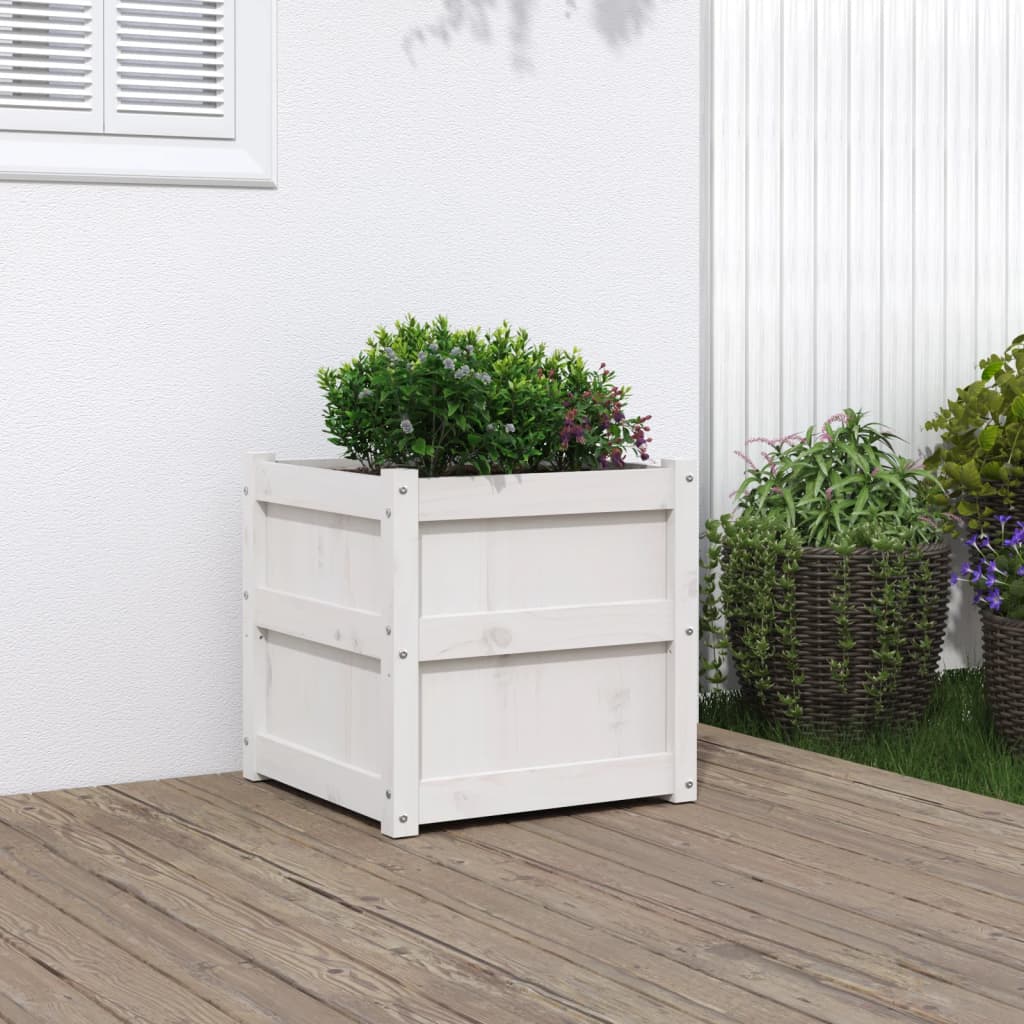 Garden Planters Solid Wood Pine White pine 1