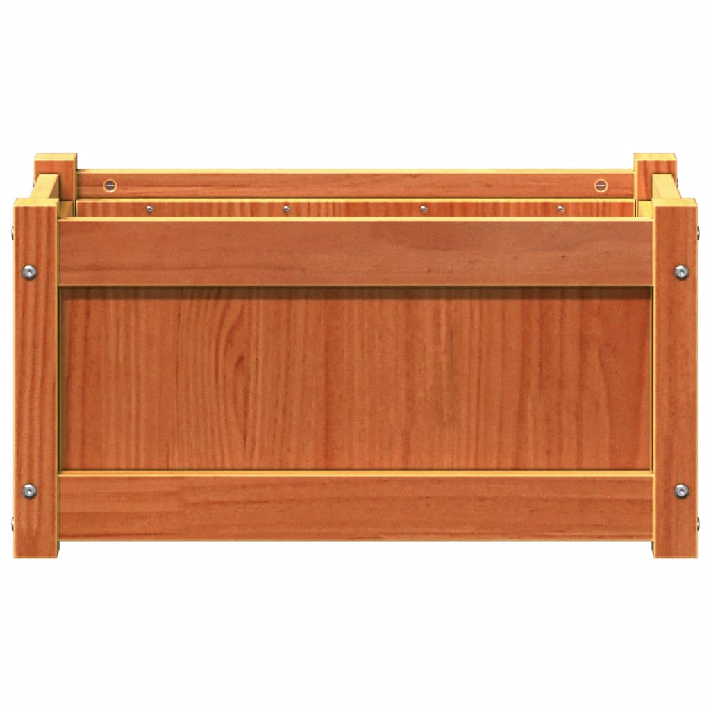 vidaXL Garden Planter Wax Brown 60x31x31 cm Solid Wood Pine 5