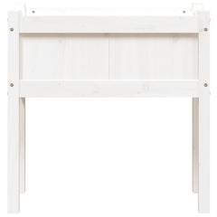 vidaXL Garden Planter with Legs White 70x31x70 cm Solid Wood Pine 5