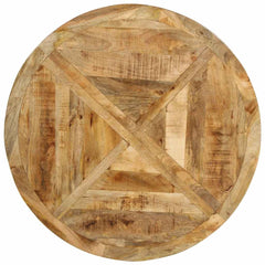 vidaXL Dining Table Ø110x75 cm Solid Wood Rough Mango 3
