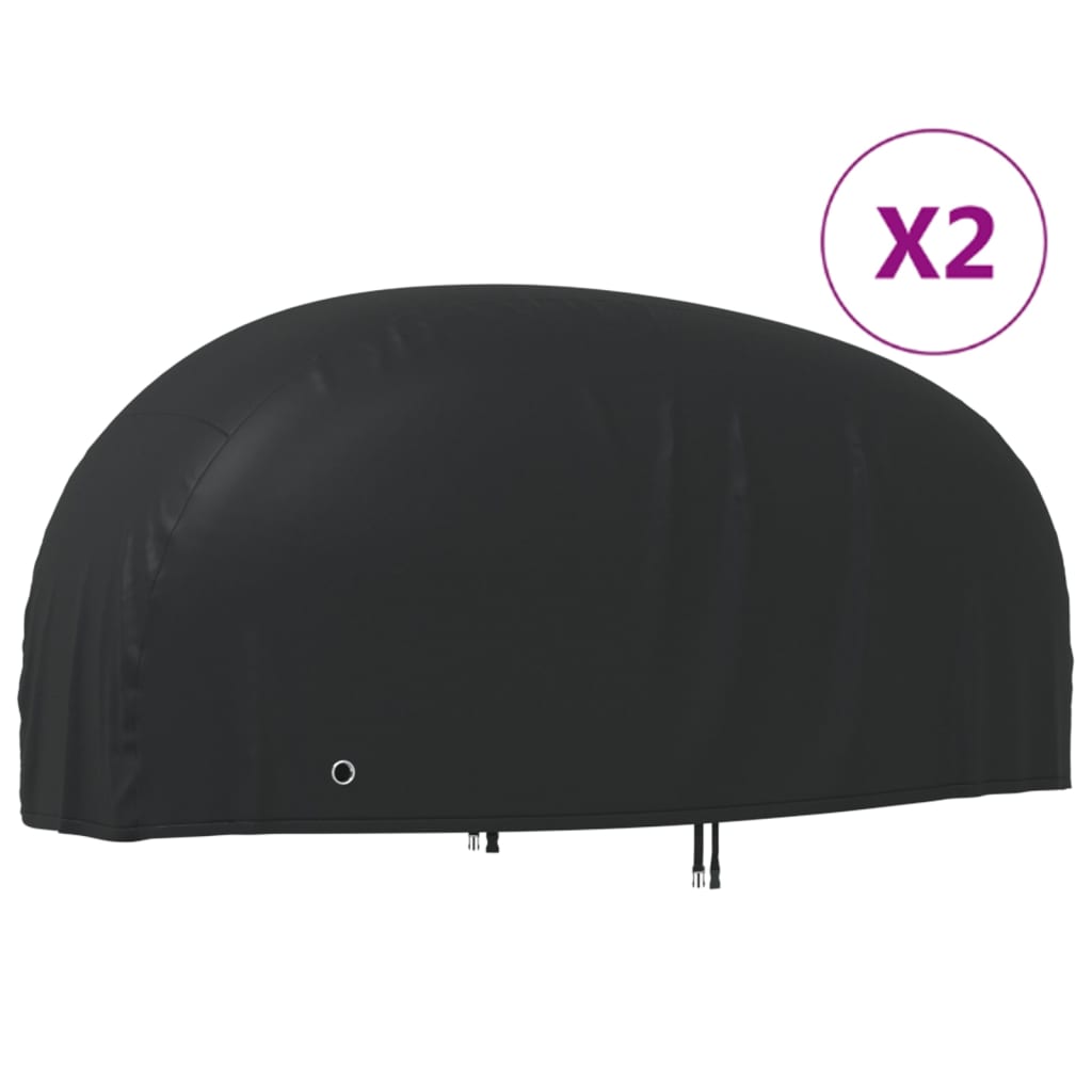 Motorcycle Covers 2 pcs 210D Oxford Fabric 220 cm 110 cm 95 cm