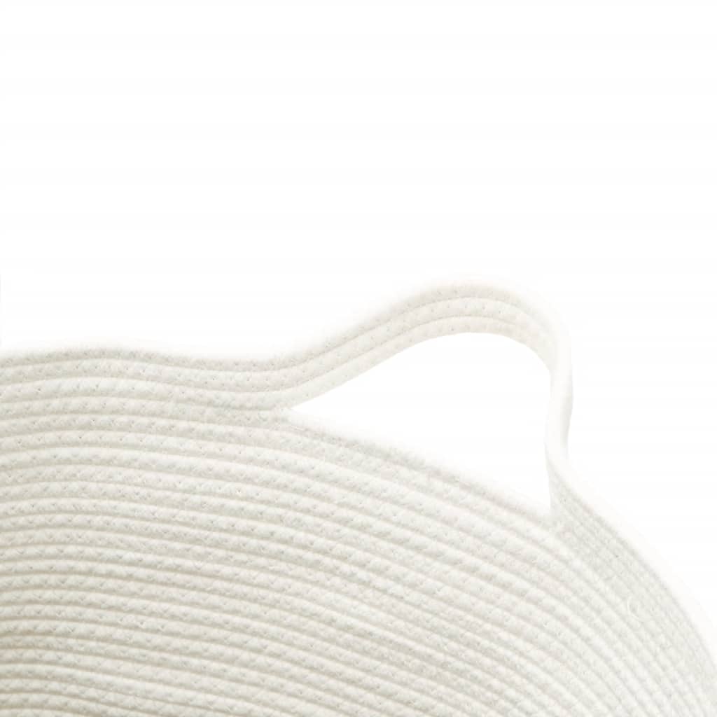 vidaXL Storage Basket Grey and White Ø49x65 cm Cotton 6