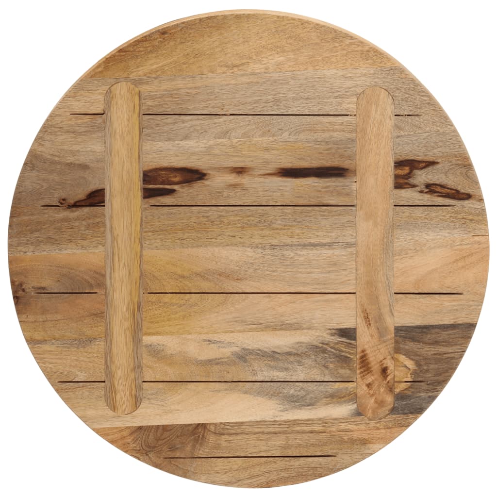vidaXL Table Top Ø 50x3.8 cm Round Solid Wood Rough Mango 5
