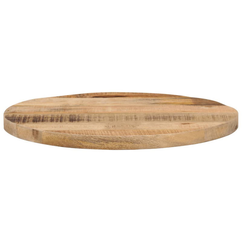 Table Top Ø 60x1.5 cm Round Solid Wood Rough Mango