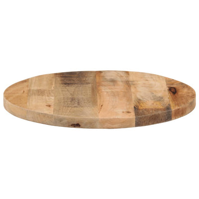 Table Top Ø 60x1.5 cm Round Solid Wood Rough Mango