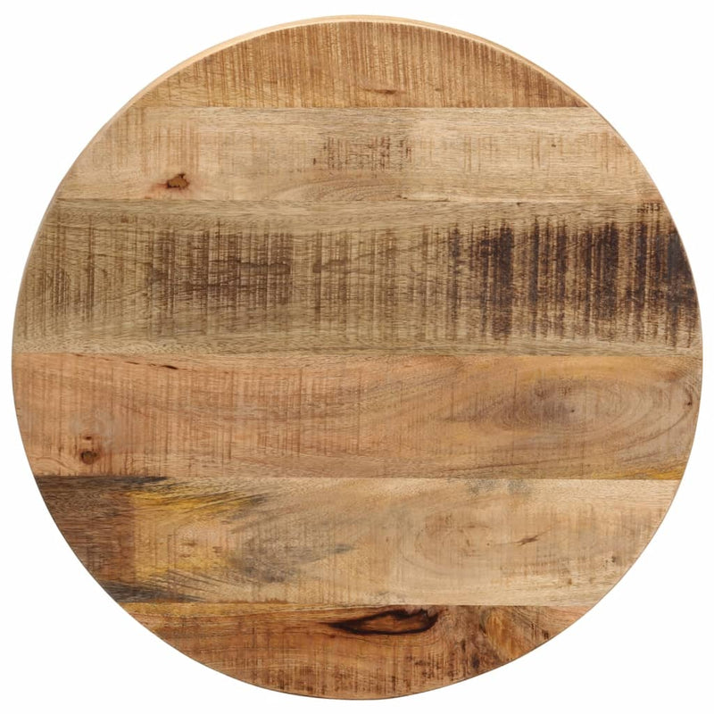 Table Top Ø 60x2.5 cm Round Solid Wood Rough Mango